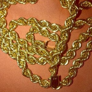 Real Gold Rope Chain